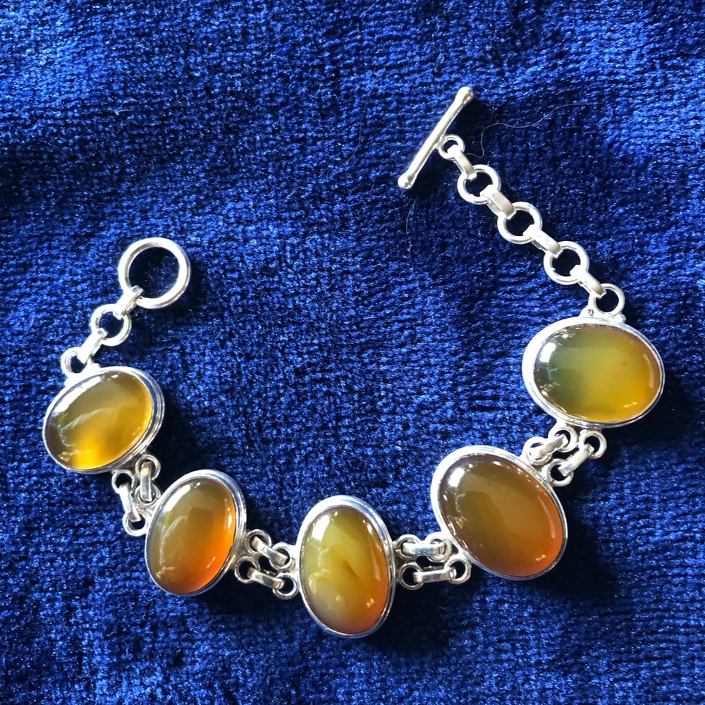 Bracelet. Amber and 925 Sterling Silver